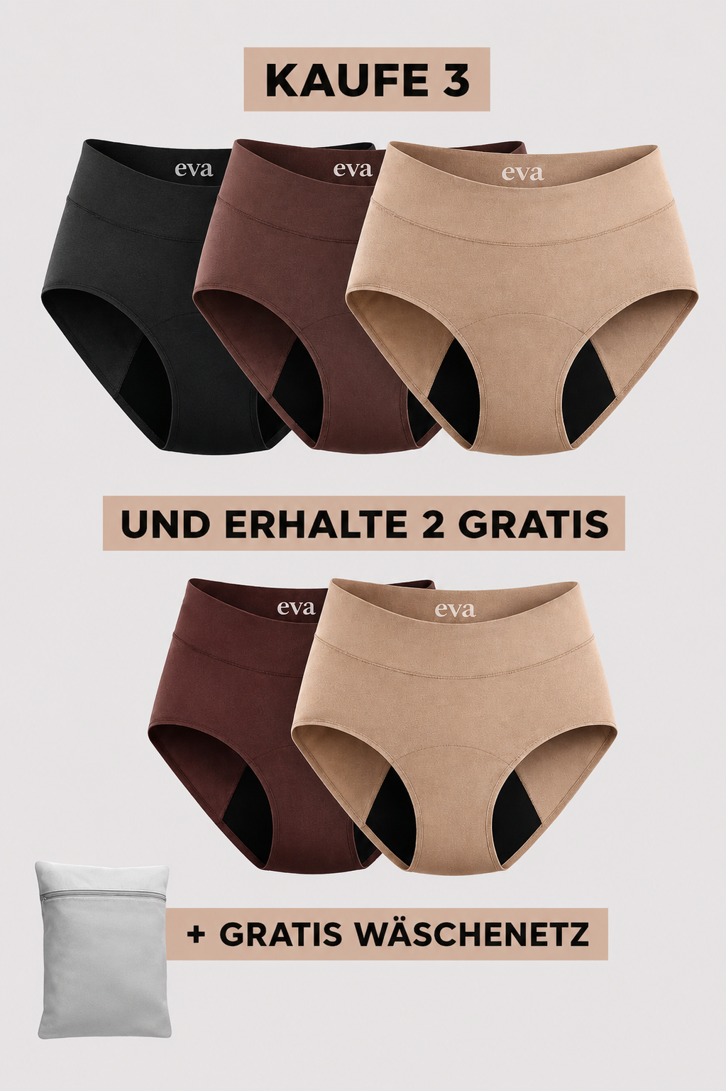 Evas Komfort-Unterwäsche bei Blasenschwäche (3+2 GRATIS)