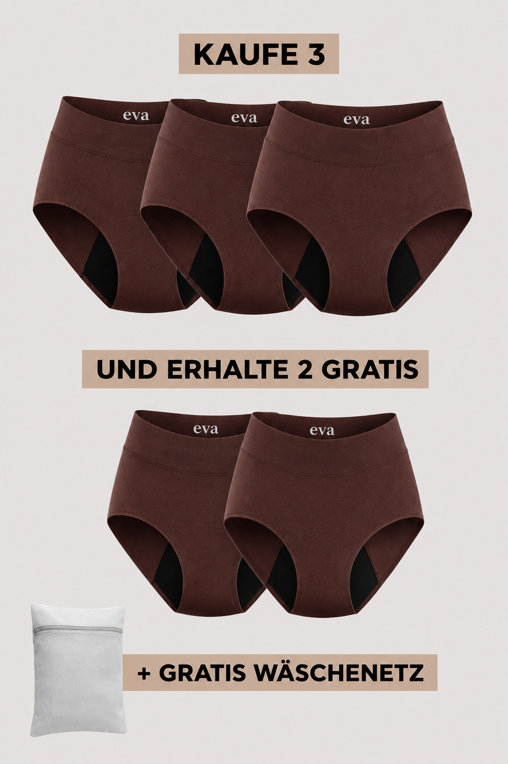 Evas Komfort-Unterwäsche bei Blasenschwäche (3+2 GRATIS)