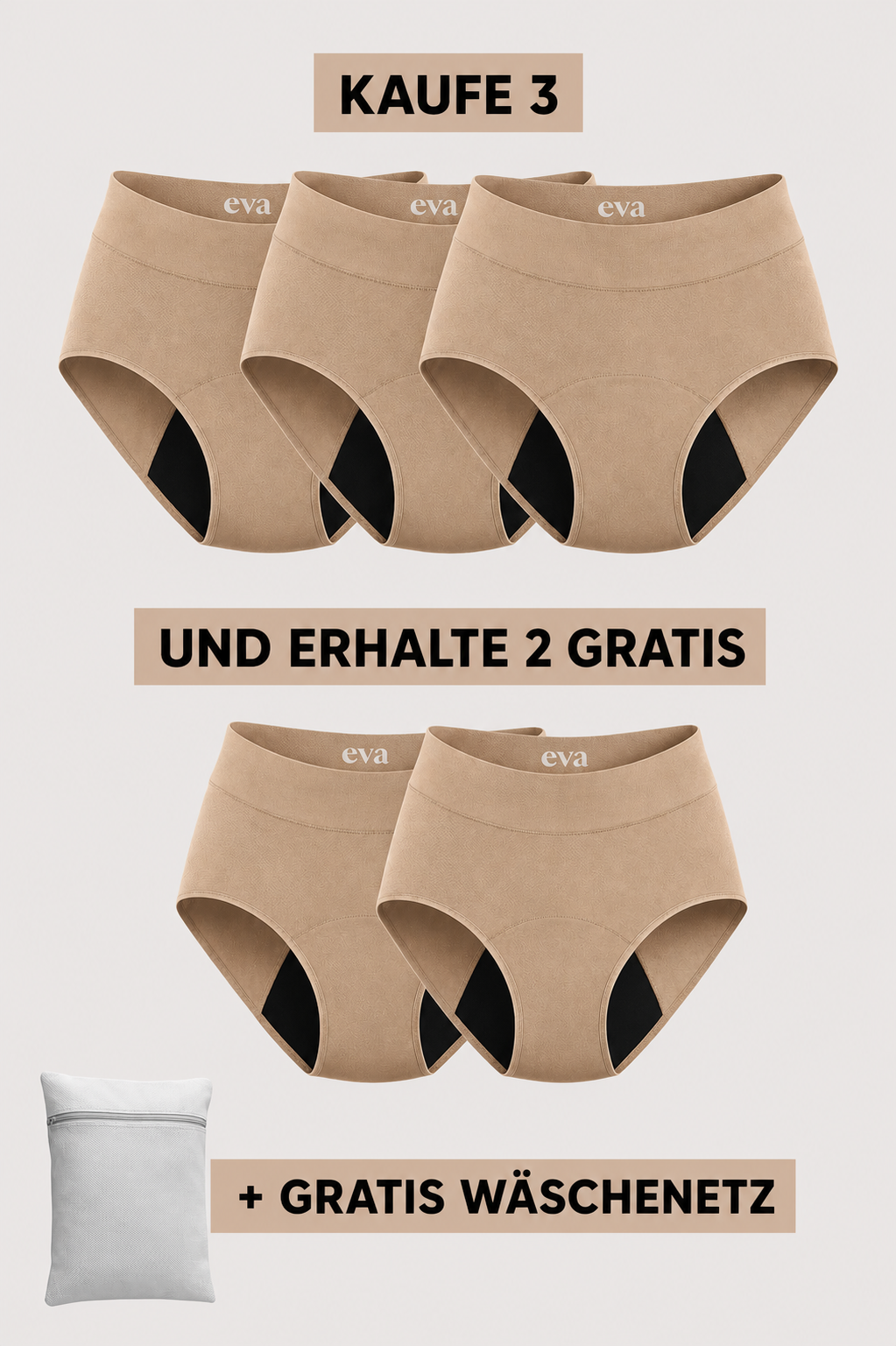 Evas Komfort-Unterwäsche bei Blasenschwäche (3+2 GRATIS)