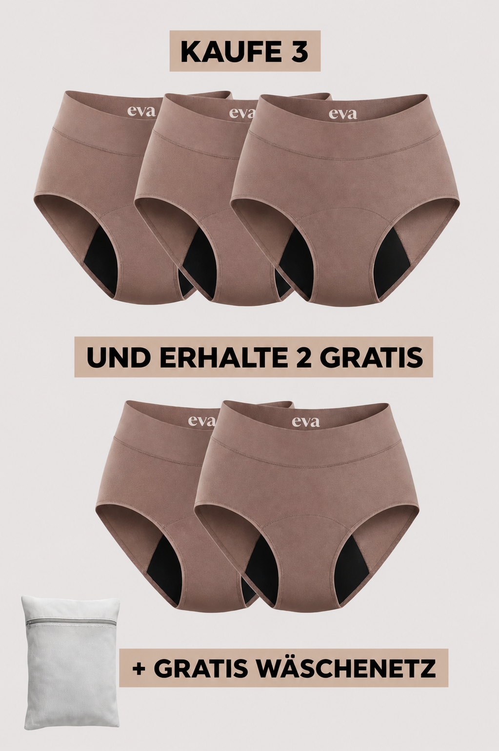 Evas Komfort-Unterwäsche bei Blasenschwäche (3+2 GRATIS)