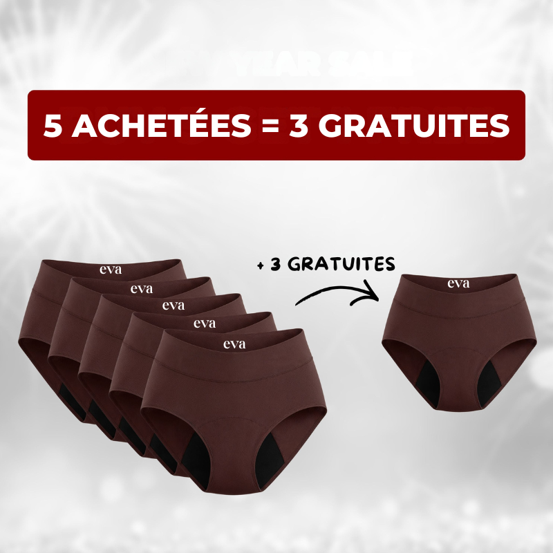 Culottes Éva anti-fuites emblématiques (paquet de 5)