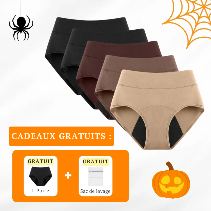 Culottes anti-fuites emblématiques de ÉVA (paquet de 5 + 1 GRATUIT)